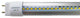 Home, Office, LED 4' Tube Light 18W-Clear Lens, Internal-Drive-F5000K-G13, 2 Pac