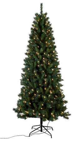 Slim Tree With 266 Tips and 100 Clear Lights, 4.5'x28"