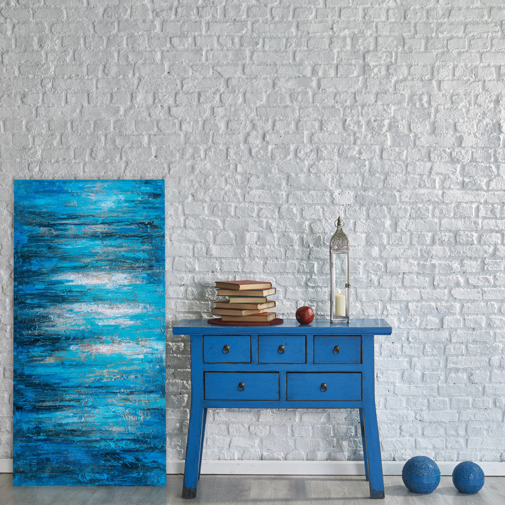 "A Sea of Blue" Hand Painted Canvas Abstract Artwork, Fine Art, Modern Artwork