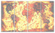 "Hazy Orange Map" Canvas Painting