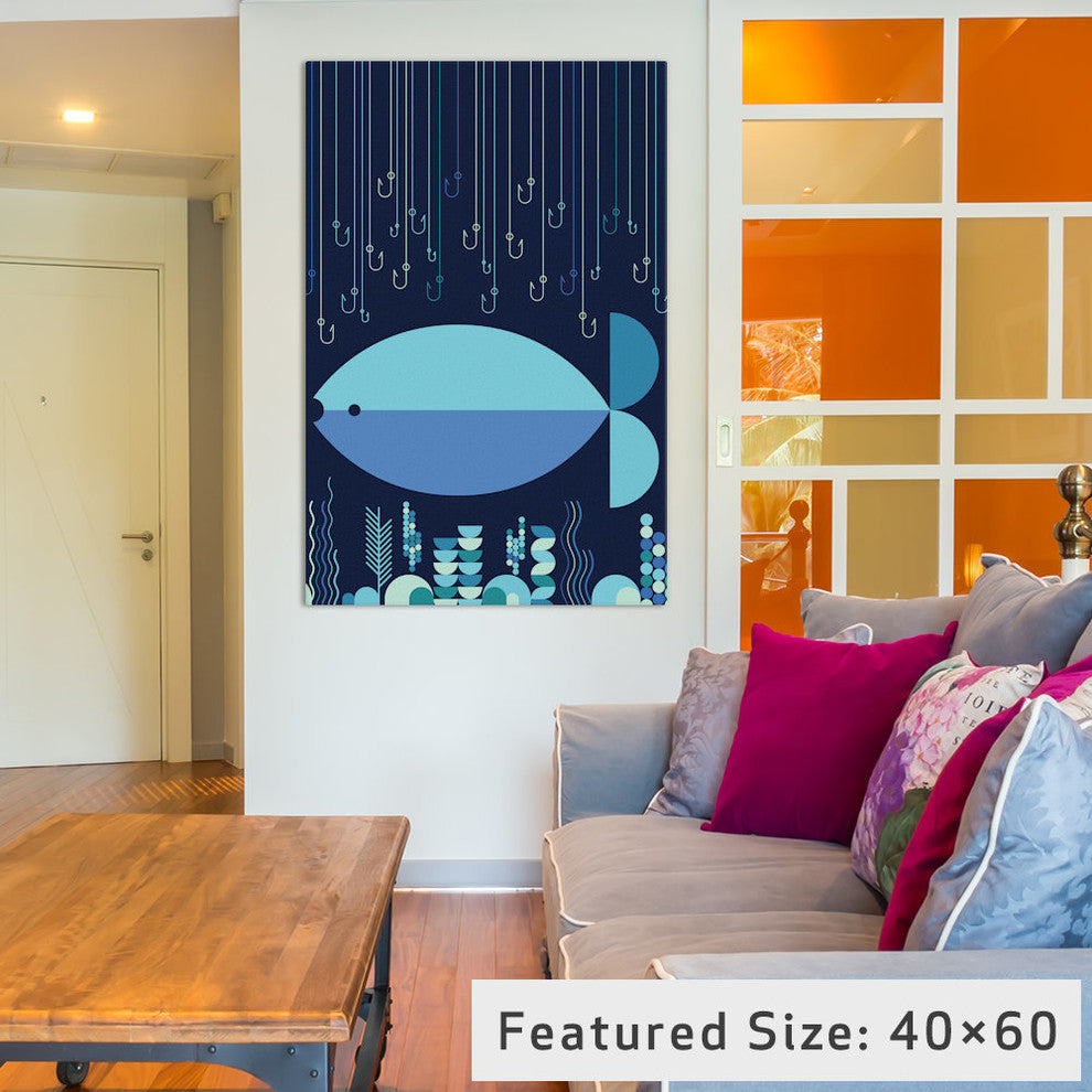 "Fish & Hooks" by Greg Mably, 26x18x1.5