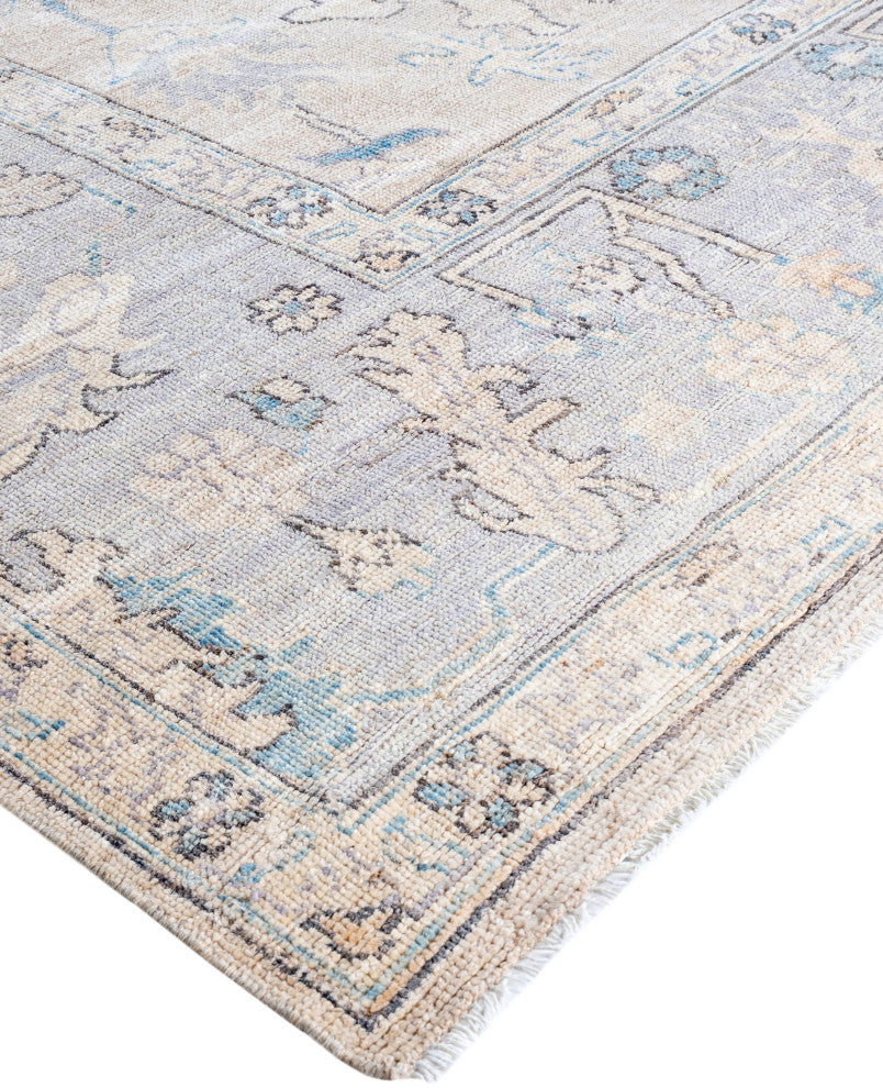 Oushak One-of-a-Kind Hand-Knotted Area Rug Ivory, 9'10" x 13'5"