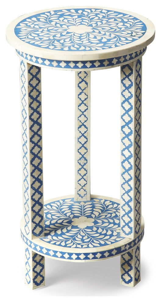 Butler Amanda Blue Bone Inlay Accent Table