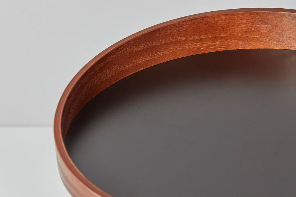 Crater End Table- Walnut