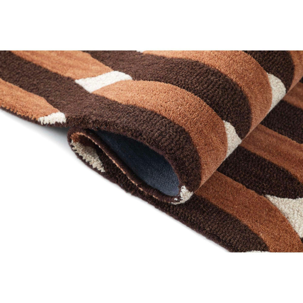 Retro Allure Area Rug, Rust, 5'x8'