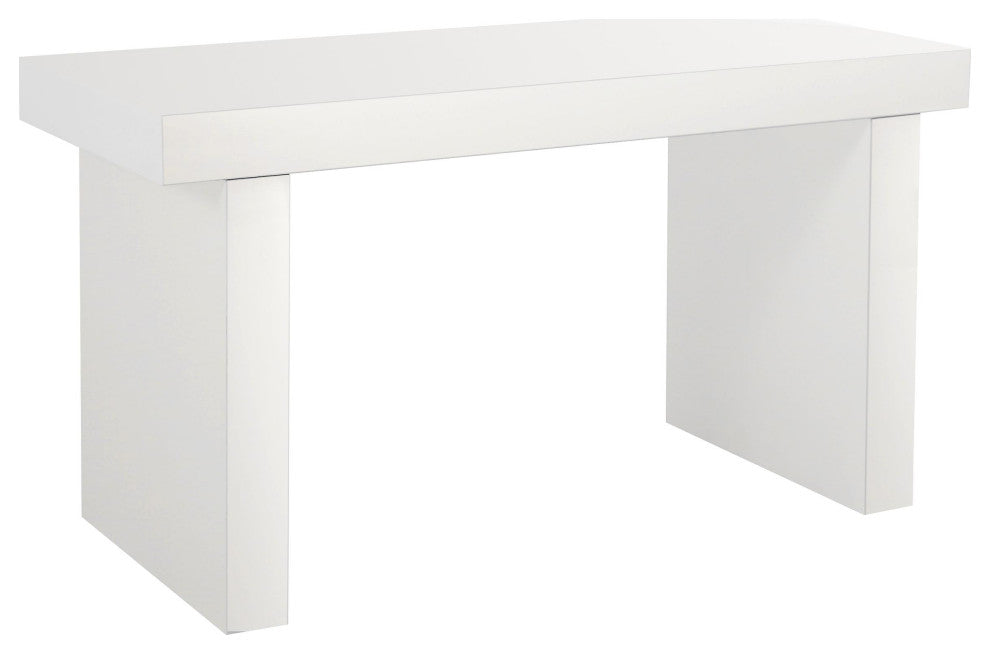 Clara Glossy White Lacquer Desk