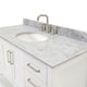 Ariel Magnolia 49" Oval Sink Bath Vanity Carrara Marble Gray