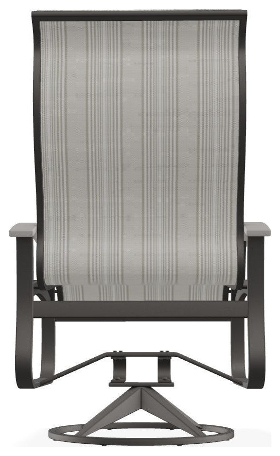 Belle Isle Sling Outdoor Swivel Rocker, Harbor/Warm Gray