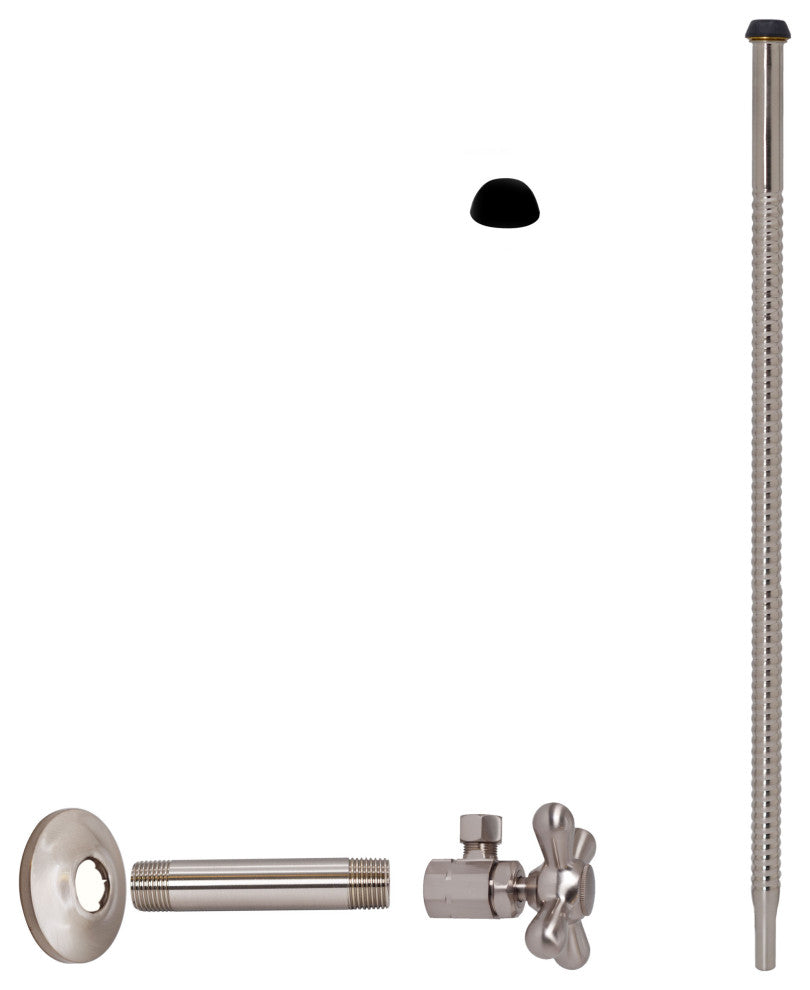 Supply Kit - 1/2" Ips X 3/8" Od X 15" Corrugated In Satin Nickel, Satin Nickel
