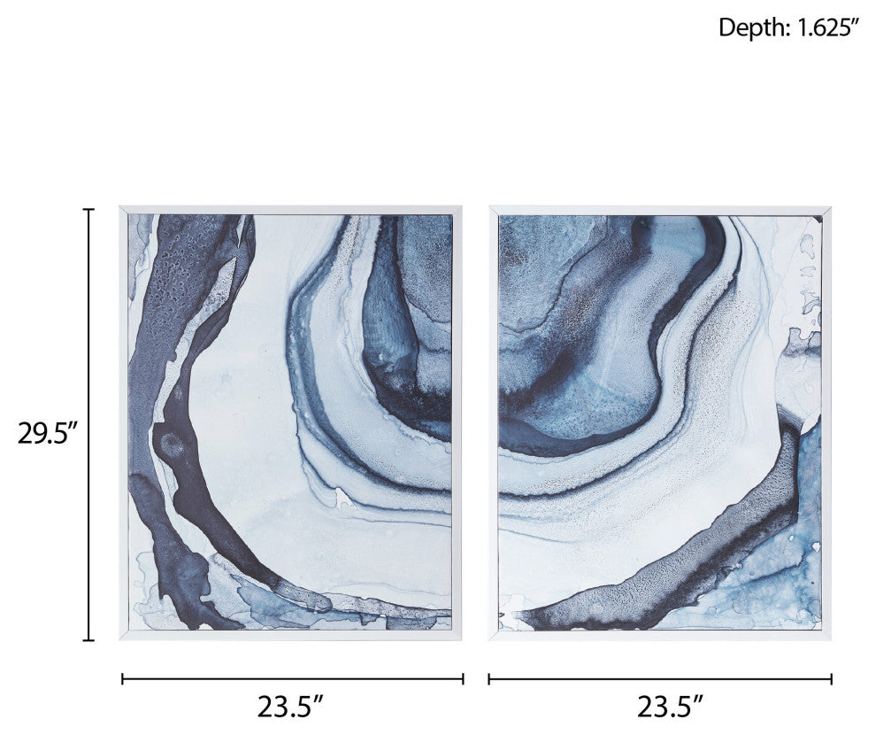 Madison Park Ethereal Printed Framed Canvas, 2-Piece Set