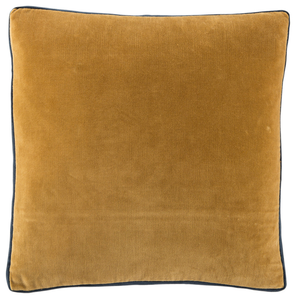 Jaipur Living Bryn Solid Throw Pillow, Gold, Down Fill