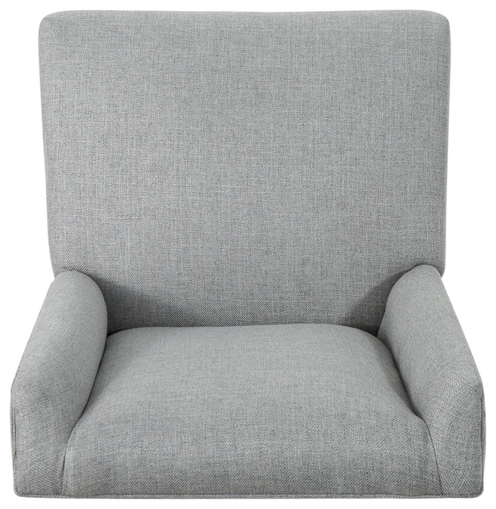 GDF Studio Tucker Traditional Home Office Chair, Gray