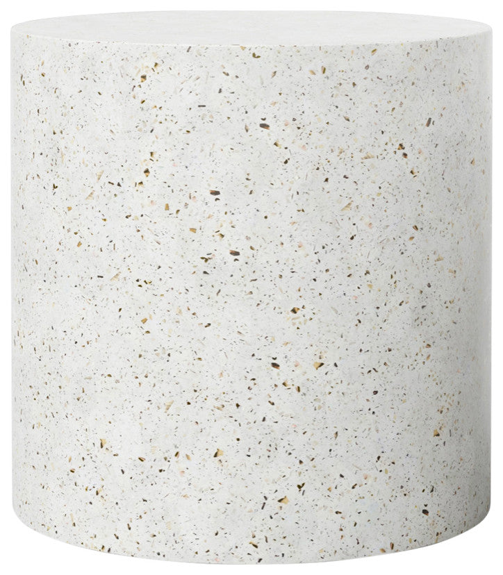 Mixx, Una 20" Pedestal, Ivory Terrazzo