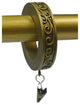 1 3/4" Scroll Designer Curtain Rings, Renaissance Gold, Set of 14