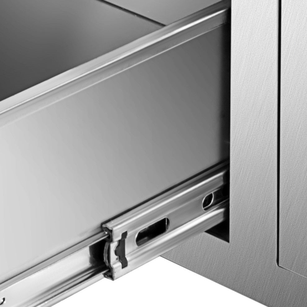 Outdoor Kitchen Drawers 30" W x 10" H x 20" D Horizontal Double BBQ Access