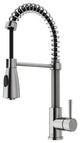 VIGO Brant 19" H Single Handle Pull-Down Sprayer Kitchen Faucet, Stainless Steel, Without Extras