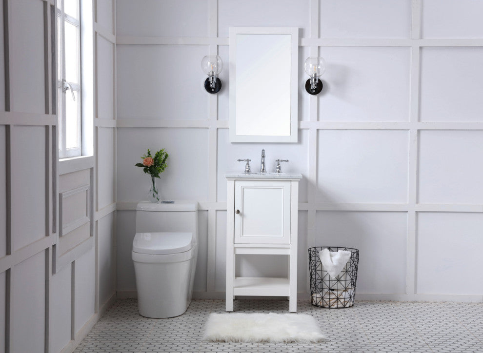 Matilda 19" Single Bathroom Vanity Set, White