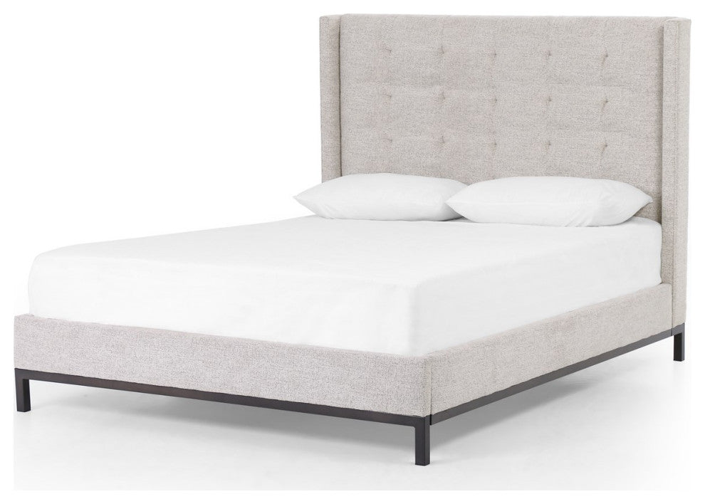 Newhall Bed-55"-Plushtone Linen-King
