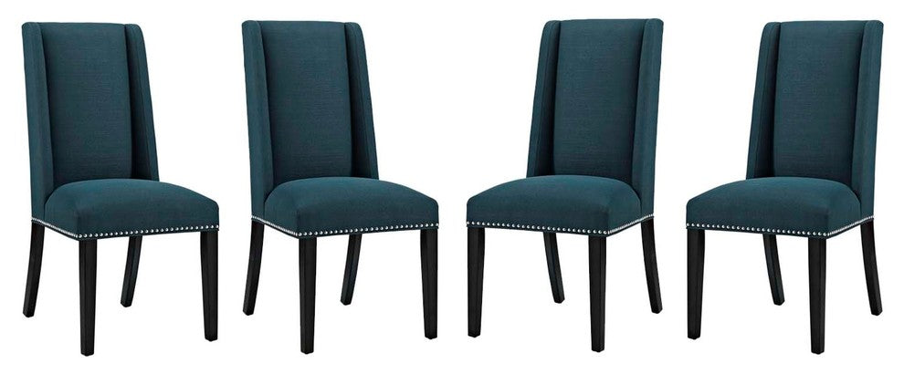Baron Dining Chair Fabric Set of 4, Azure