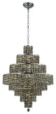 Elegant Maxim Dining Room Light, Chrome Finish With Royal Cut Crystal