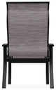 Belle Isle Sling Outdoor Dining Chair, Fossil/Black