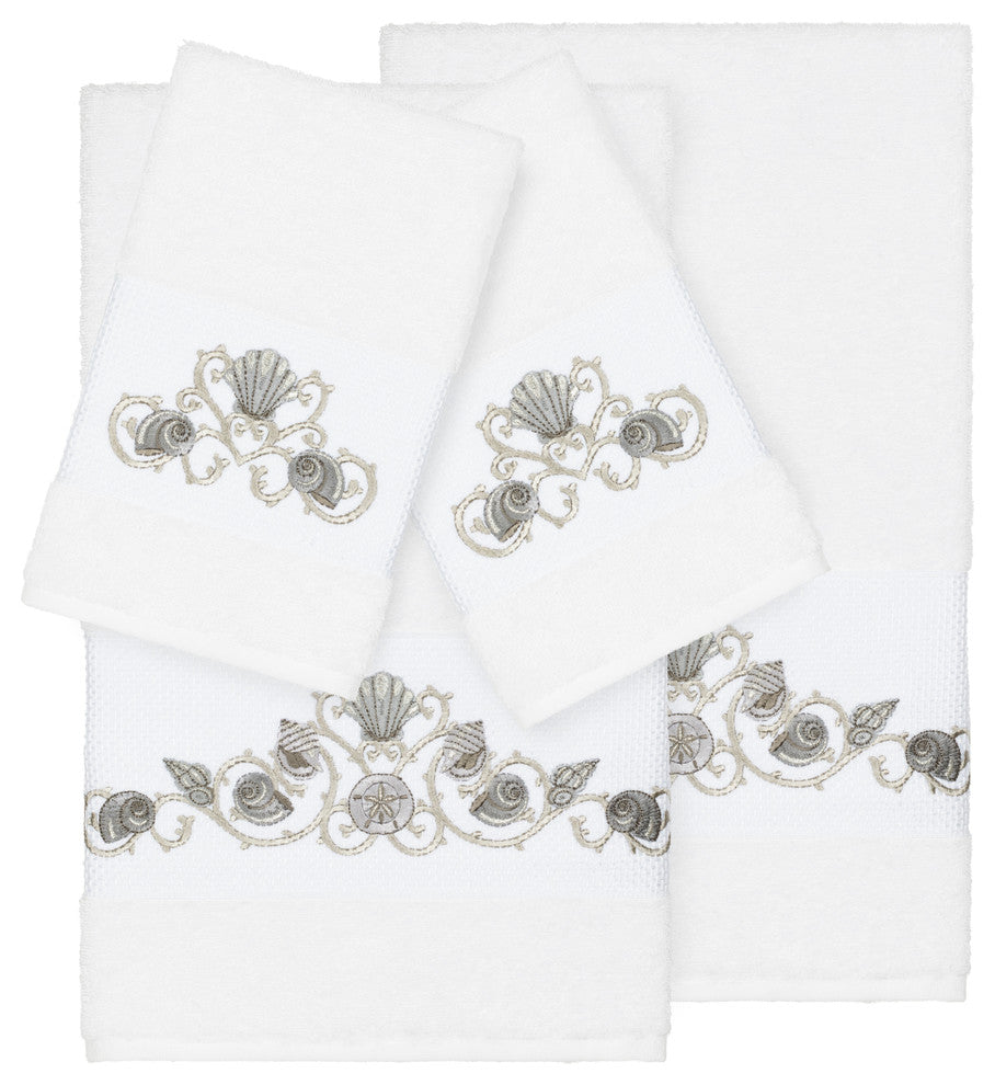 Bella 4 Piece Embellished Towel Set