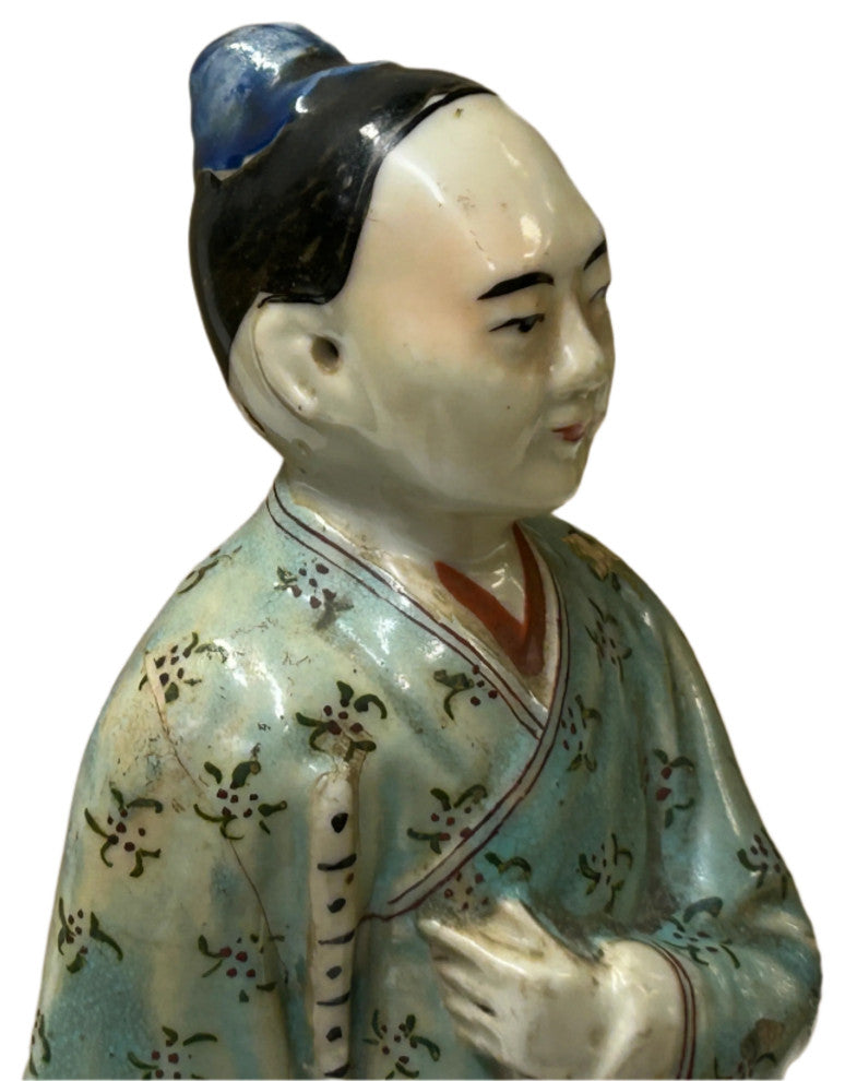 Vintage Oriental Ancient Style Dressing Ceramic Man Art Figurine Hws4419