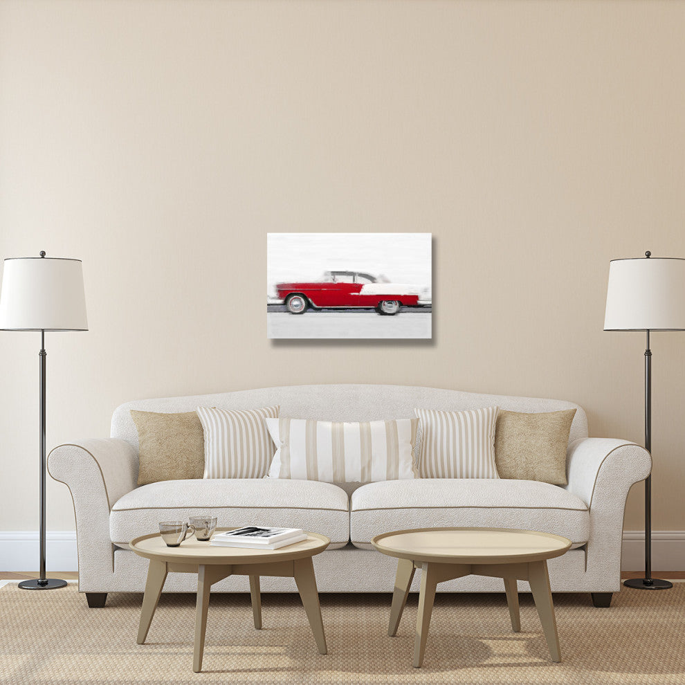 "1955 Chevy Bel Air Watercolor" Fine Art Print