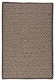 Natural Wool Houndstooth Rug, Espresso, 5'x8'