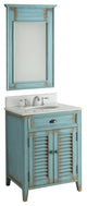 26" Cottage-Style Abbeville Bathroom Sink Vanity and Mirror