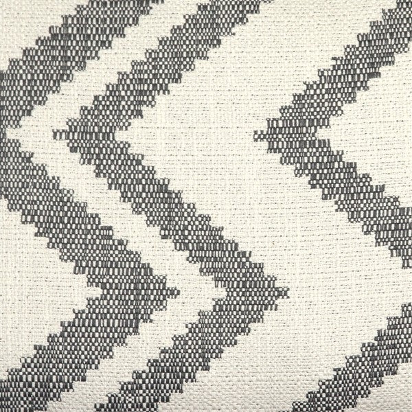Pillow Decor - Lorenzo Zigzag Gray 12 x 20 Throw Pillow