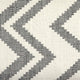 Pillow Decor - Lorenzo Zigzag Gray 12 x 20 Throw Pillow