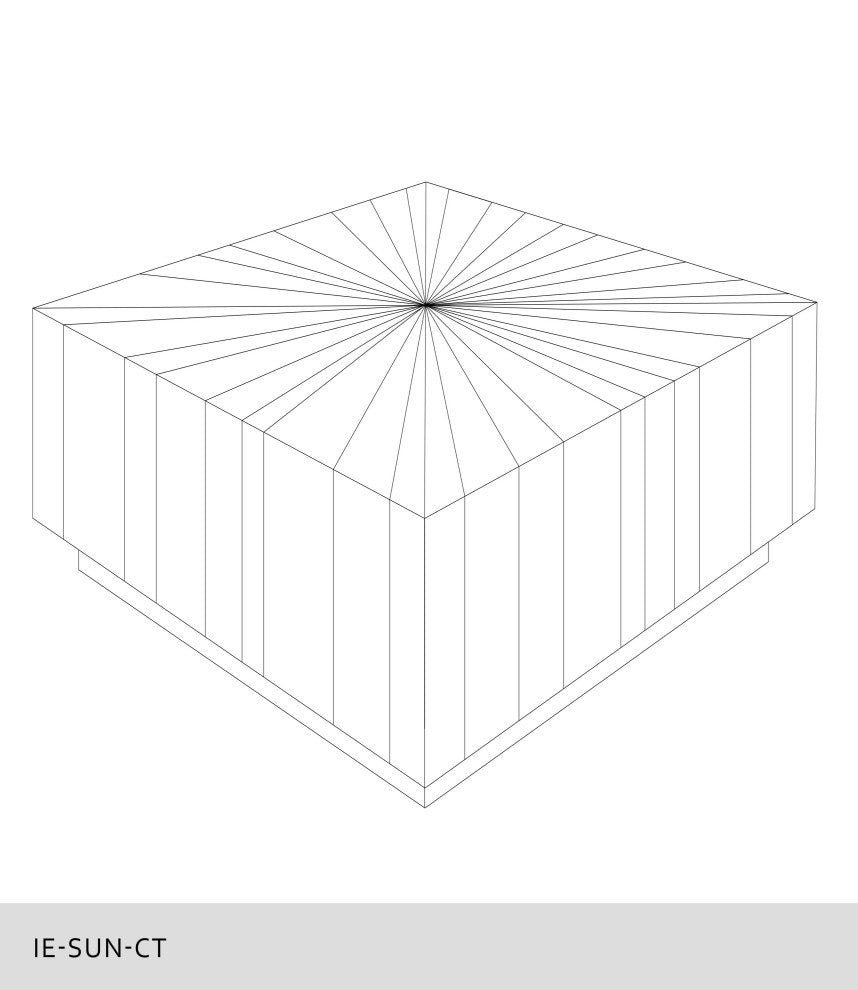 IE Series Sun Coffee Table, Mixed Wood