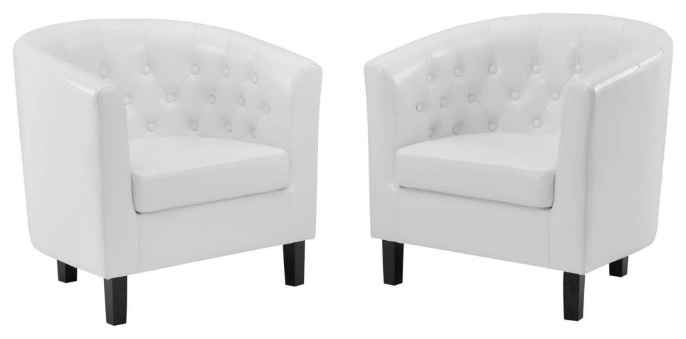 Prospect Upholstered Vinyl Armchair Set of 2 by Modway