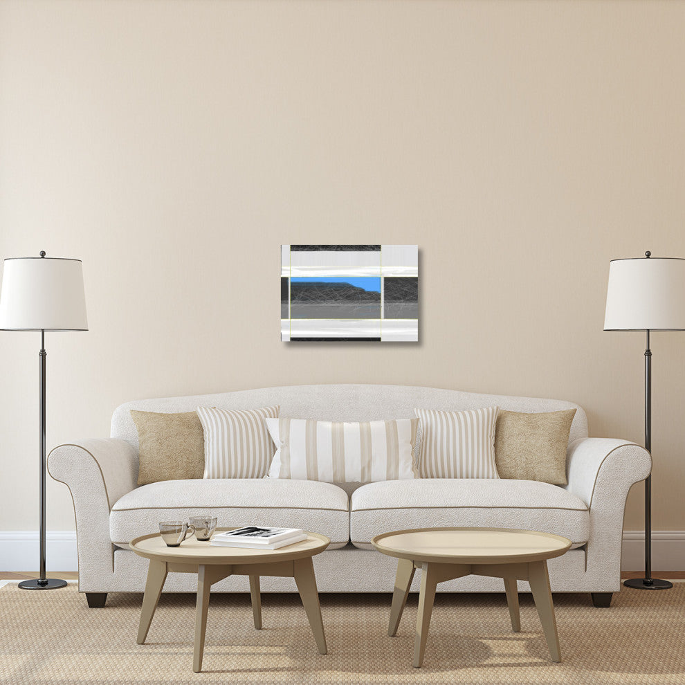 "Abstract White And Blue" Fine Art Print