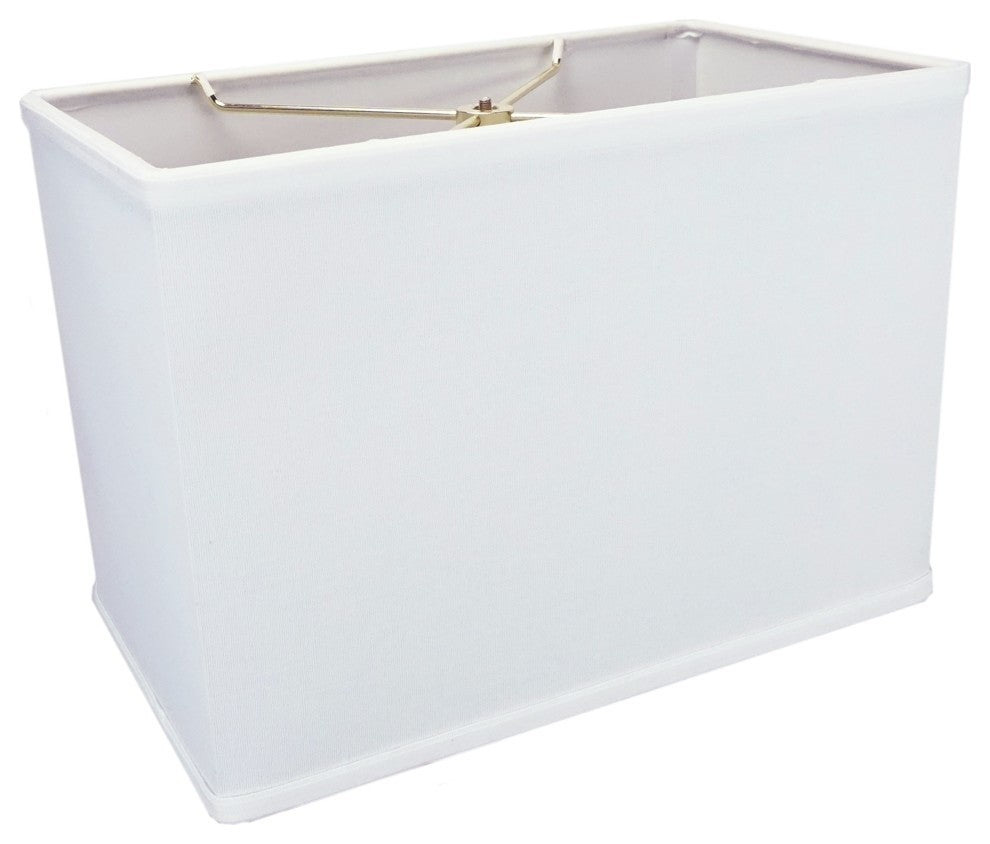 Rectangular Drum Lampshade (8x14) (8x14) x 10 Bavarian Fabric, White