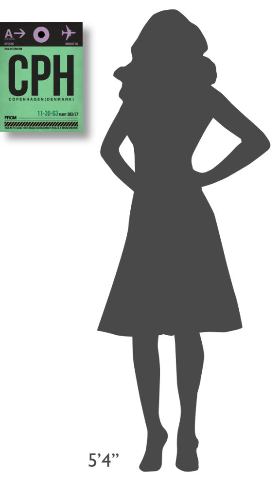 "CPH Copenhagen Luggage Tag 1" Fine Art Print