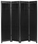 6' Tall Adjustable Shutter Room, Black, 4 Panel