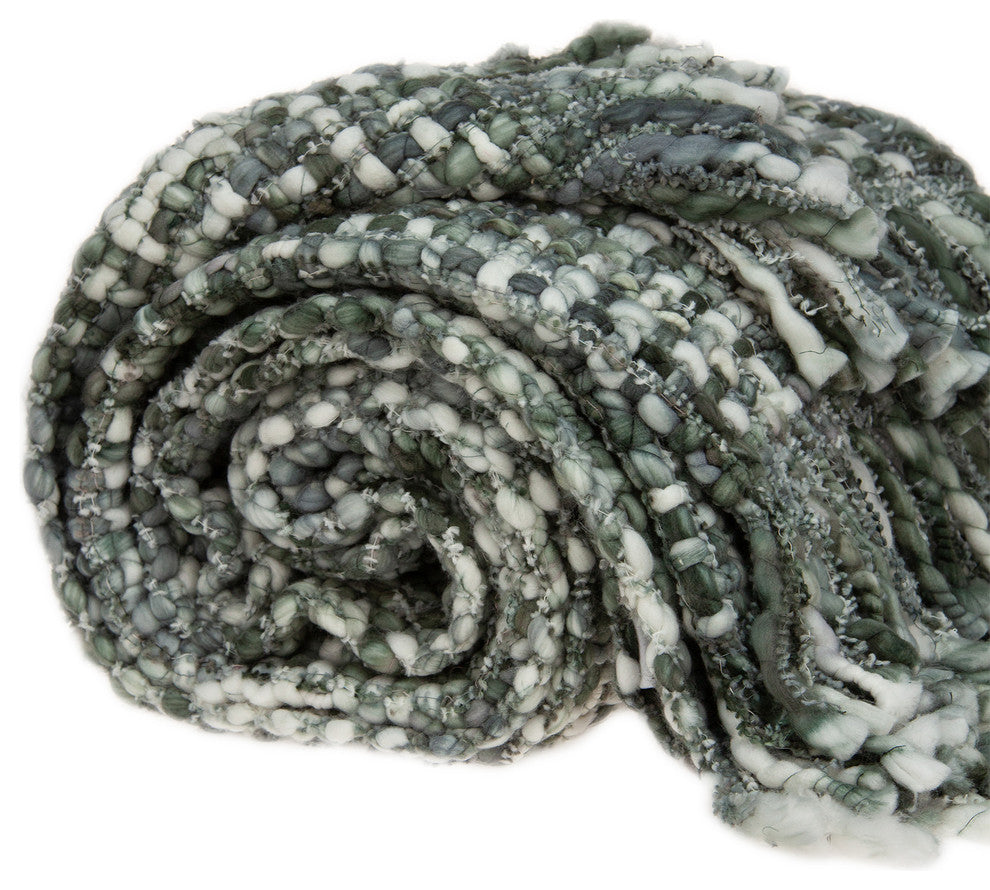 Mia Transitional Multicolored Handloomed 52"x67" Acrylic Blend Throw