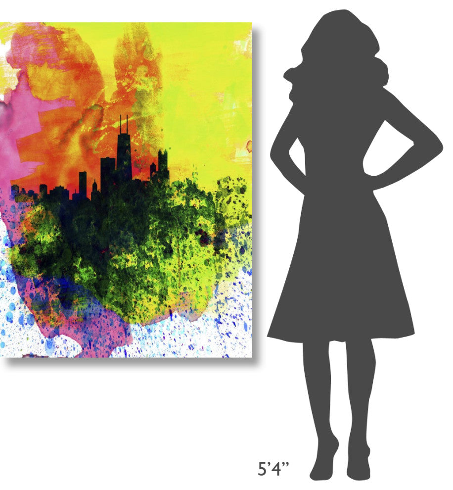 "Chicago Watercolor Skyline" Fine Art Print