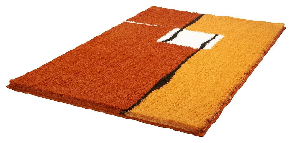 Chili Non Slip Machine Washable Modern Bath Rugs, Malaga, Medium
