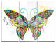"Openwork Butterfly" Digital Metal Wall Art, 3 Panels, 36"x28"