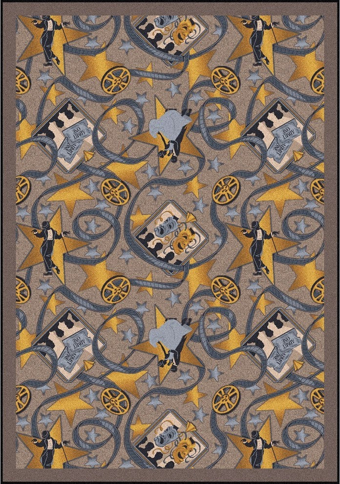 Any Day Matinee Rug, Silver Screen, 3'10"x5'4", Taupe