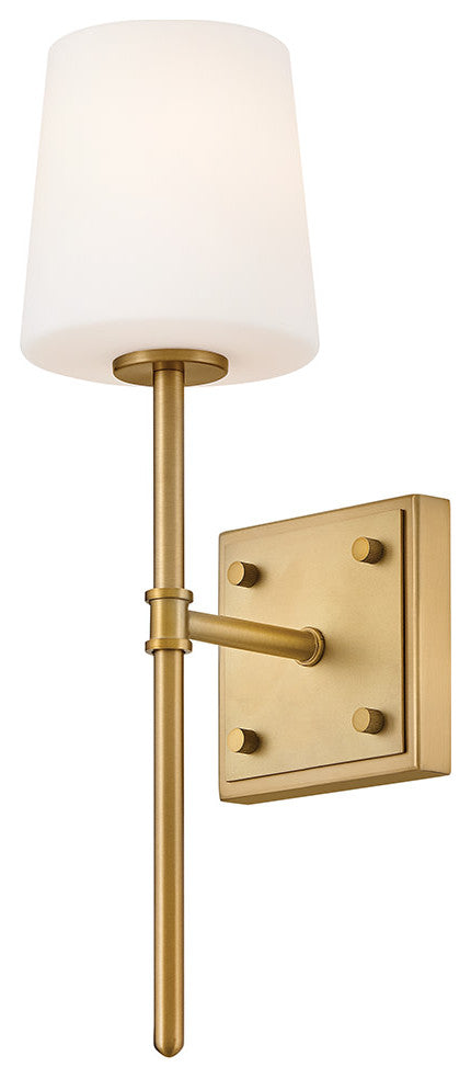 Hinkley Saunders Medium Sconce, Lacquered Brass