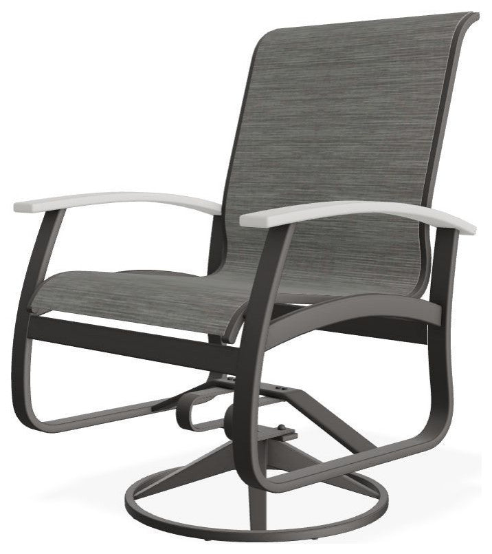Belle Isle Sling Outdoor Swivel Rocker, Augustine Shadow/Warm Gray