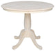 Round Top Pedestal Table, Unfinished, 36 Inch Round