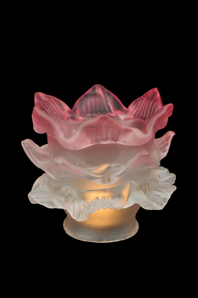 Meyda Lighting 15666 Pink/White Tier Glass