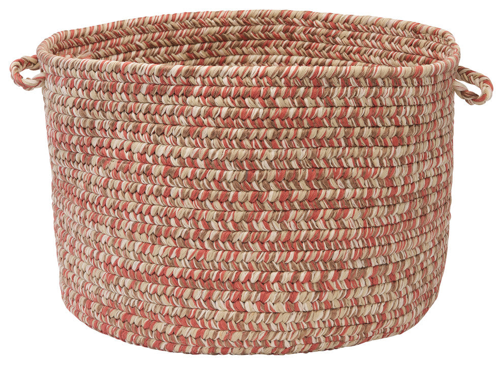 Corsica, Porcelain Rose Utility Basket, 18"X12"