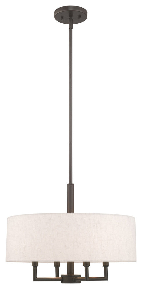 Livex Lighting English Bronze 4-Light Pendant Chandelier