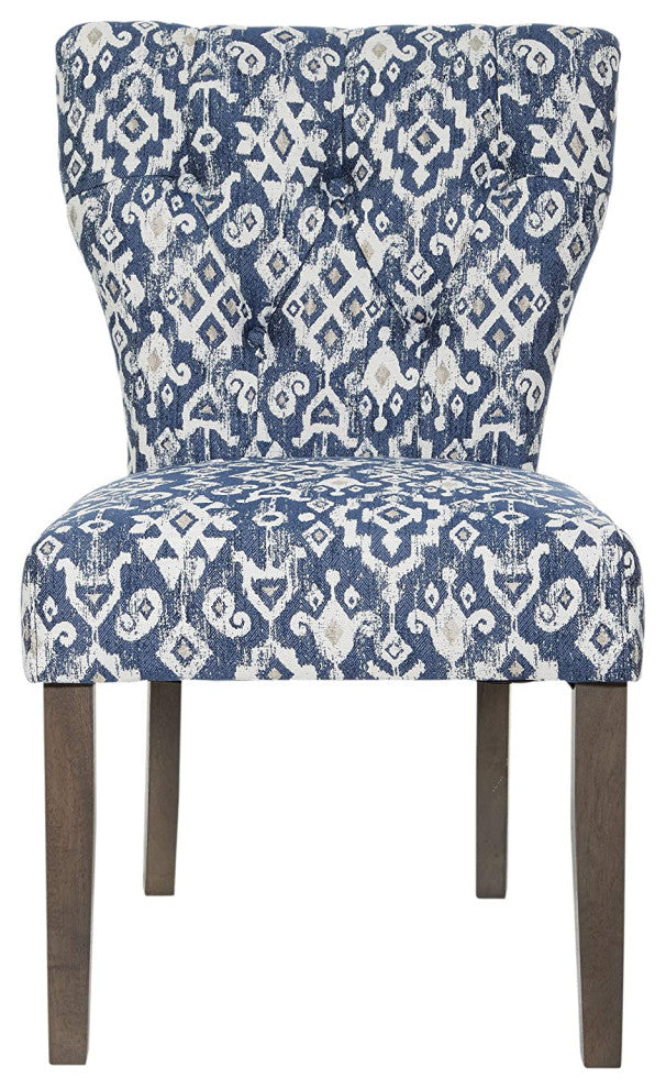 Classic Dining Chair with Thick Padded, Button Tufted Back and Solid Wood